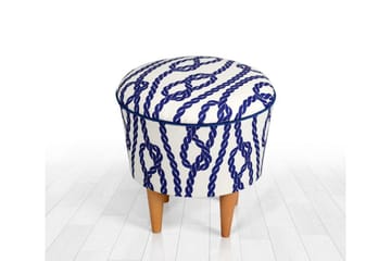 Pradera Sittpuff 42 cm - Blå/Vit - Möbler - Fåtölj & stolar - Pall & puff - Sittpuff