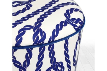 Pradera Sittpuff 42 cm - Blå/Vit - Möbler - Fåtölj & stolar - Pall & puff - Sittpuff