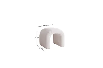 Ramdas Sittpuff 51 cm - Vit - Möbler - Fåtölj & stolar - Pall & puff - Sittpuff