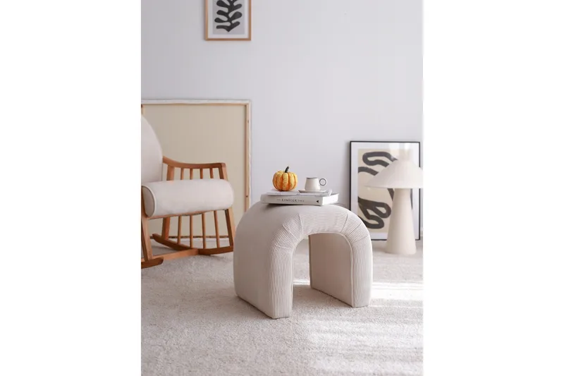 Ramdas Sittpuff 51 cm - Vit - Möbler - Fåtölj & stolar - Pall & puff - Sittpuff