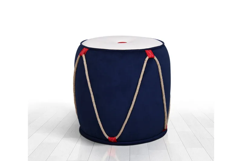 Redlands Sittpuff 42 cm - Blå - Möbler - Fåtölj & stolar - Pall & puff - Sittpuff