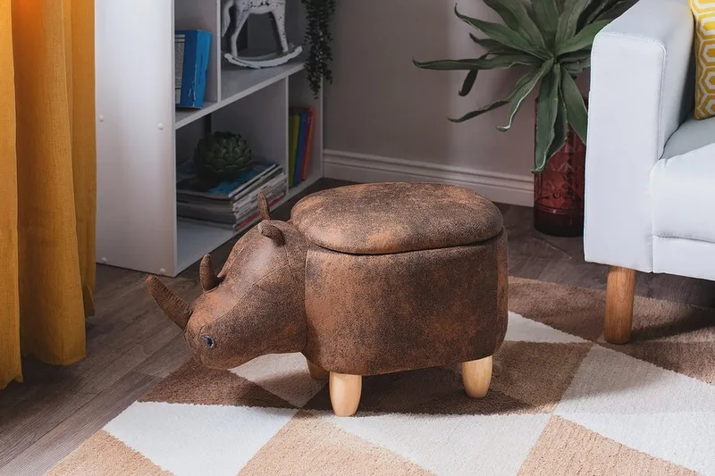 Rhino Sittpuff 60 cm - Brun - Möbler - Fåtölj & stolar - Pall & puff - Sittpuff