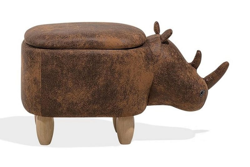 Rhino Sittpuff 60 cm - Brun - Möbler - Fåtölj & stolar - Pall & puff - Sittpuff