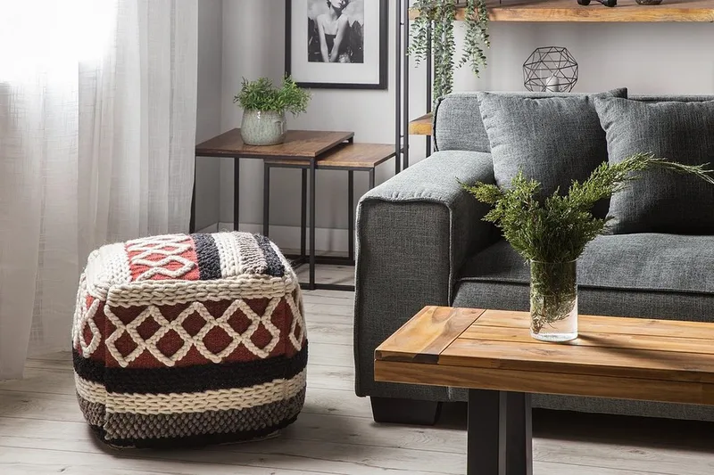 Sagar Sittpuff 48 cm - Flerfärgad - Möbler - Fåtölj & stolar - Pall & puff - Sittpuff