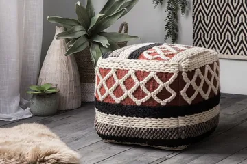 Sagar Sittpuff 48 cm - Flerfärgad - Möbler - Fåtölj & stolar - Pall & puff - Sittpuff