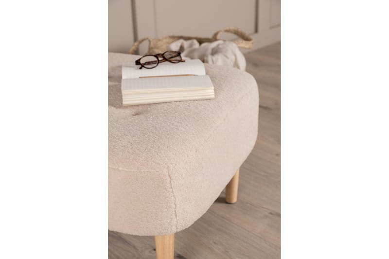 Salina Sittpuff med knappar - Vit - Möbler - Fåtölj & stolar - Pall & puff - Sittpuff