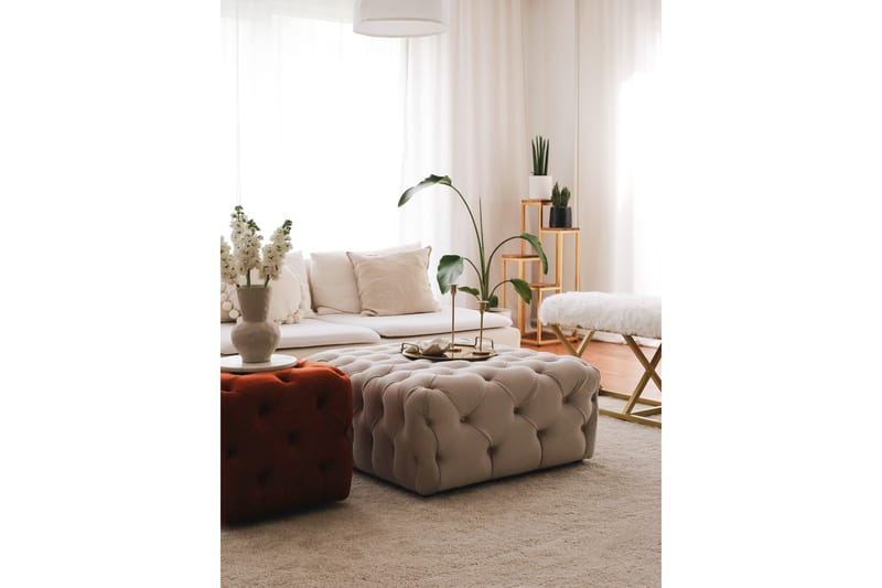 Seban Sittpuff 80 cm - Cream - Möbler - Fåtölj & stolar - Pall & puff - Sittpuff