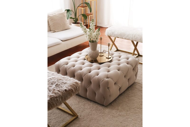 Seban Sittpuff 80 cm - Cream - Möbler - Fåtölj & stolar - Pall & puff - Sittpuff