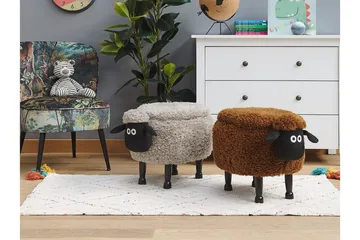 Sheep Sittpuff med Förvaring - Brun - Möbler - Fåtölj & stolar - Pall & puff - Sittpuff