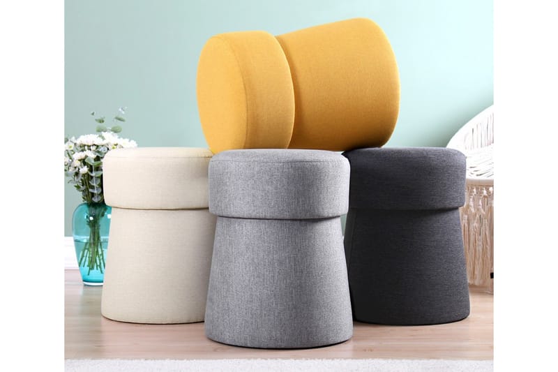 Sittpuff Alamogordo 40 cm - Grå - Möbler - Fåtölj & stolar - Pall & puff - Sittpuff