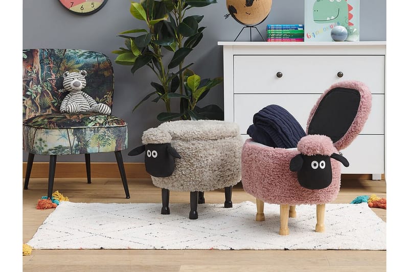 Sittpuff Ardiak med Förvaring - Rosa - Möbler - Fåtölj & stolar - Pall & puff - Sittpuff