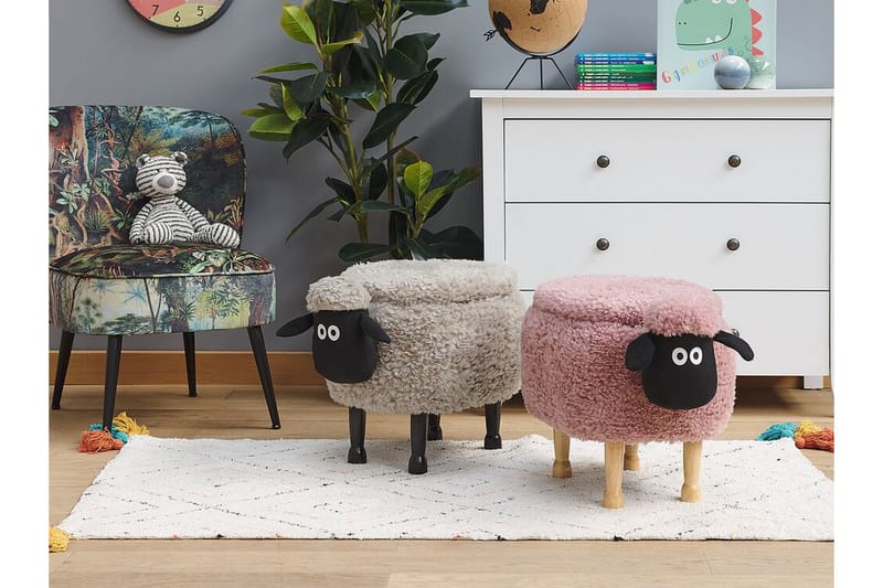 Sittpuff Ardiak med Förvaring - Rosa - Möbler - Fåtölj & stolar - Pall & puff - Sittpuff