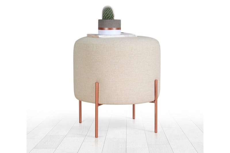 Sittpuff Armidale 40 cm - Beige - Möbler - Fåtölj & stolar - Pall & puff - Sittpuff
