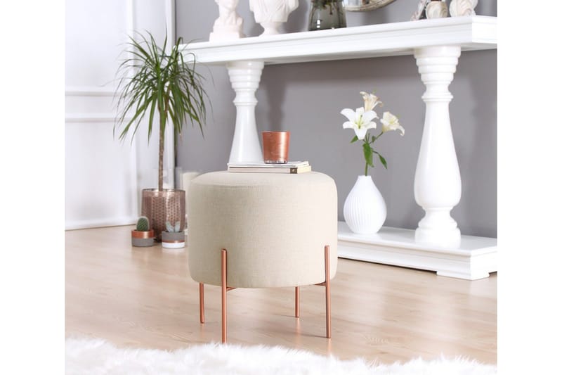 Sittpuff Armidale 40 cm - Beige - Möbler - Fåtölj & stolar - Pall & puff - Sittpuff