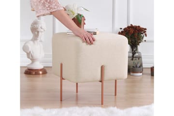 Sittpuff Armidale 40 cm - Beige - Möbler - Fåtölj & stolar - Pall & puff - Sittpuff