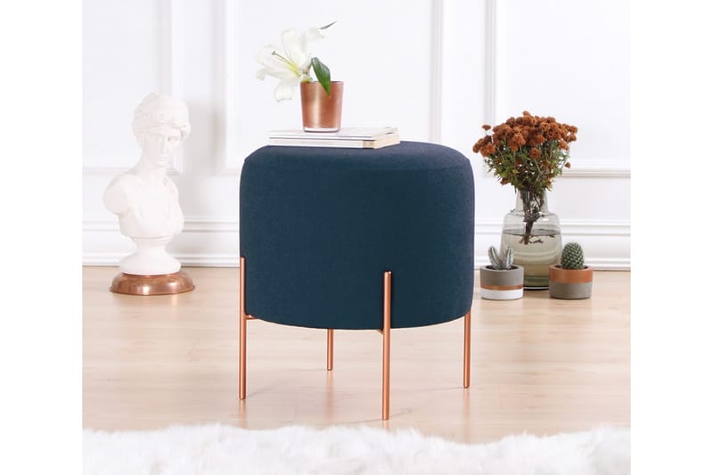 Sittpuff Armidale 40 cm - Blå - Möbler - Fåtölj & stolar - Pall & puff - Sittpuff
