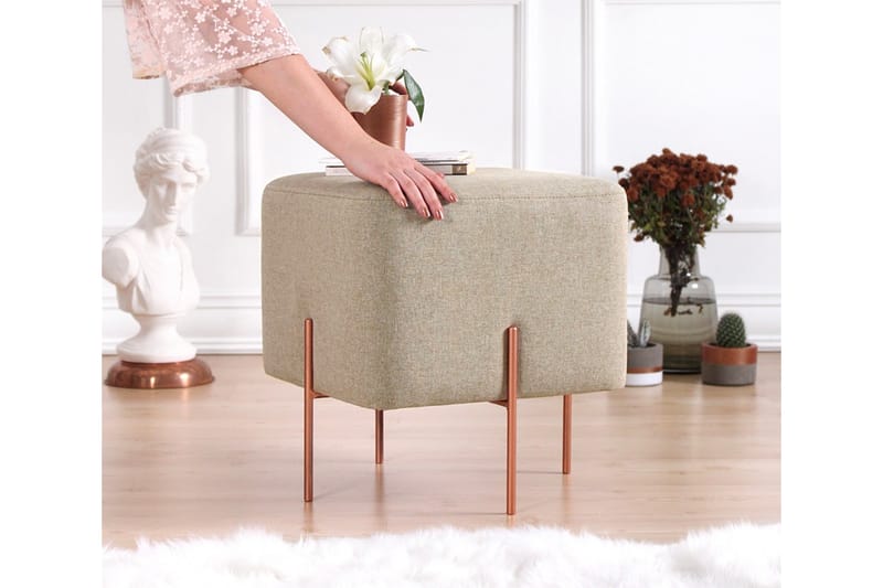 Sittpuff Armidale 40 cm - Brun - Möbler - Fåtölj & stolar - Pall & puff - Sittpuff