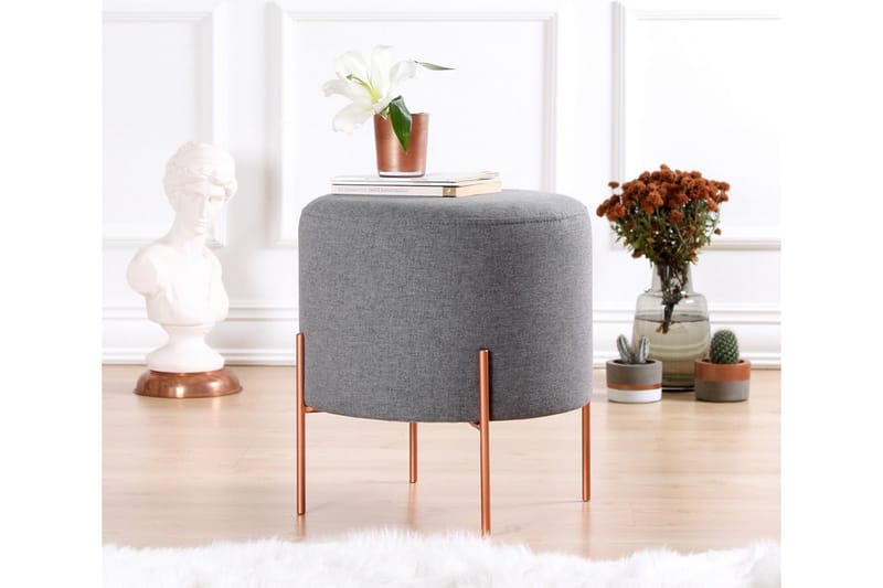 Sittpuff Armidale 40 cm - Grå - Möbler - Fåtölj & stolar - Pall & puff - Sittpuff