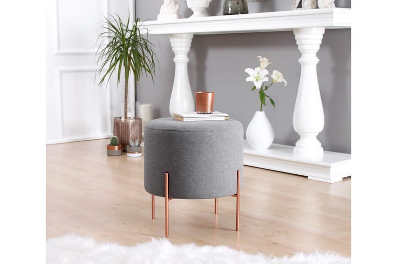 Sittpuff Armidale 40 cm - Grå - Möbler - Fåtölj & stolar - Pall & puff - Sittpuff