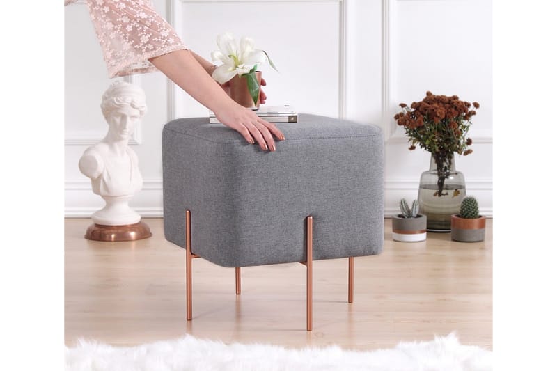 Sittpuff Armidale 40 cm - Grå - Möbler - Fåtölj & stolar - Pall & puff - Sittpuff