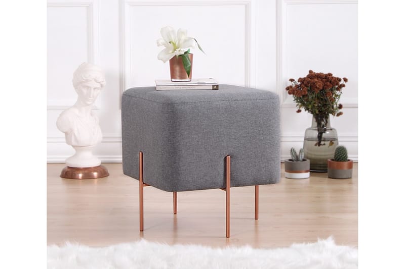 Sittpuff Armidale 40 cm - Grå - Möbler - Fåtölj & stolar - Pall & puff - Sittpuff
