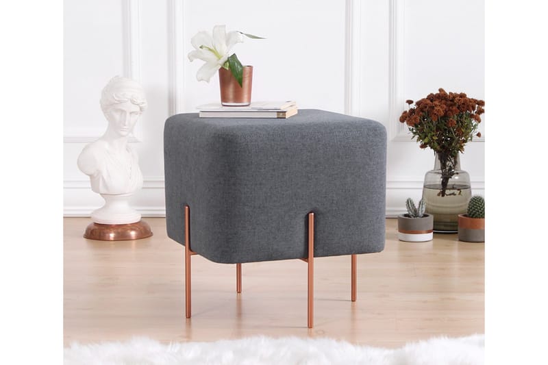 Sittpuff Armidale 40 cm - Mörkgrå - Möbler - Fåtölj & stolar - Pall & puff - Sittpuff