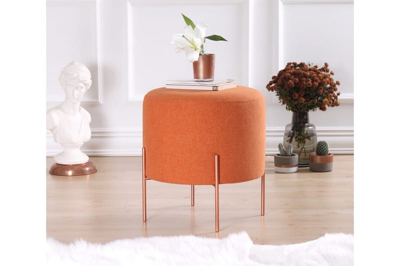 Sittpuff Armidale 40 cm - Orange - Möbler - Fåtölj & stolar - Pall & puff - Sittpuff