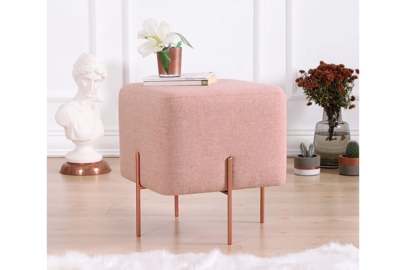 Sittpuff Armidale 40 cm - Rosa - Möbler - Fåtölj & stolar - Pall & puff - Sittpuff
