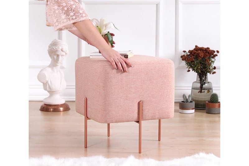 Sittpuff Armidale 40 cm - Rosa - Möbler - Fåtölj & stolar - Pall & puff - Sittpuff
