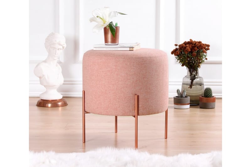 Sittpuff Armidale 40 cm - Rosa - Möbler - Fåtölj & stolar - Pall & puff - Sittpuff
