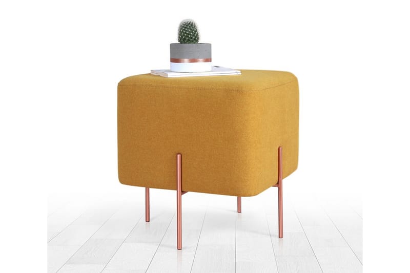Sittpuff Armidale 40 cm - Senapsgul - Möbler - Fåtölj & stolar - Pall & puff - Sittpuff