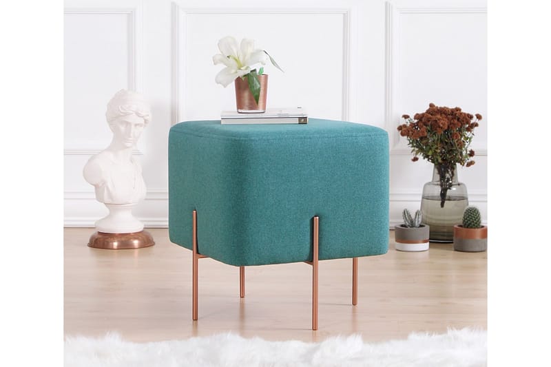 Sittpuff Armidale 40 cm - Turkos - Möbler - Fåtölj & stolar - Pall & puff - Sittpuff