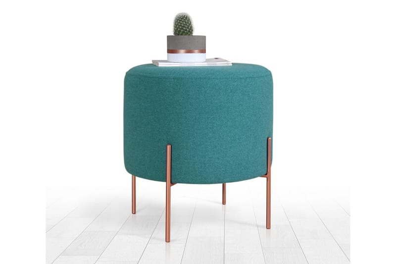 Sittpuff Armidale 40 cm - Turkos - Möbler - Fåtölj & stolar - Pall & puff - Sittpuff