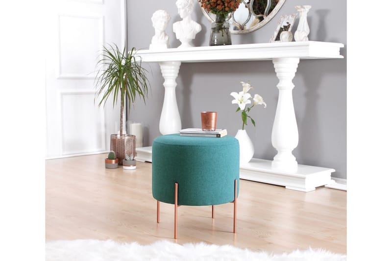 Sittpuff Armidale 40 cm - Turkos - Möbler - Fåtölj & stolar - Pall & puff - Sittpuff