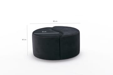 Sittpuff Auxois - Svart - Möbler - Fåt�ölj & stolar - Pall & puff - Sittpuff