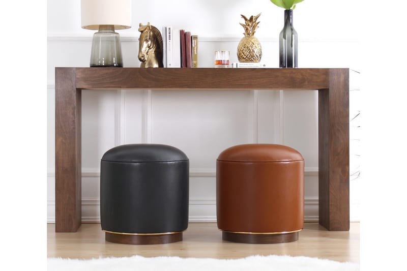 Sittpuff Chicopee 42 cm - Antracit - Möbler - Fåtölj & stolar - Pall & puff - Sittpuff