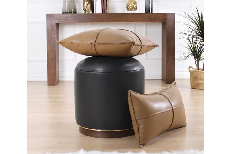 Sittpuff Chicopee 42 cm - Antracit - Möbler - Fåtölj & stolar - Pall & puff - Sittpuff