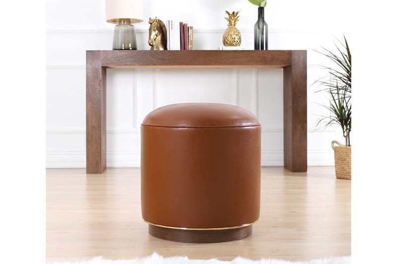 Sittpuff Chicopee 42 cm - Brun - Möbler - Fåtölj & stolar - Pall & puff - Sittpuff