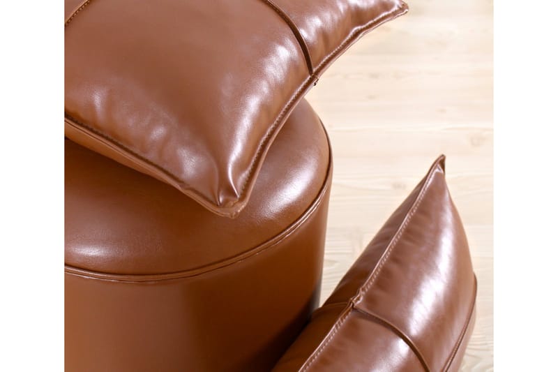 Sittpuff Chicopee 42 cm - Brun - Möbler - Fåtölj & stolar - Pall & puff - Sittpuff