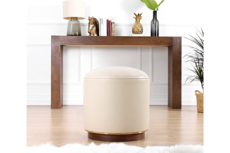 Sittpuff Chicopee 42 cm - Ljusbeige - Möbler - Fåtölj & stolar - Pall & puff - Sittpuff