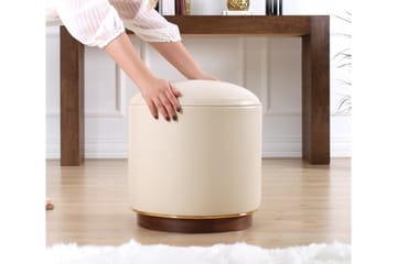 Sittpuff Chicopee 42 cm - Ljusbeige - Möbler - Fåtölj & stolar - Pall & puff - Sittpuff