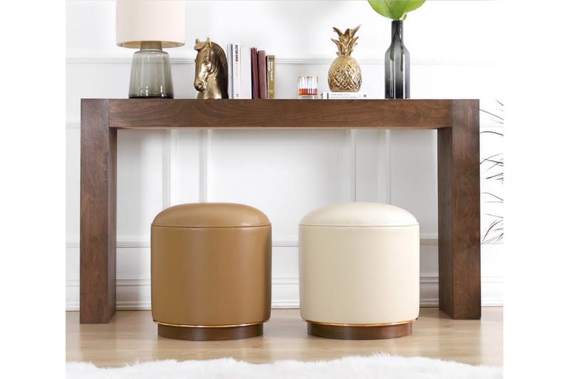 Sittpuff Chicopee 42 cm - Ljusbeige - Möbler - Fåtölj & stolar - Pall & puff - Sittpuff