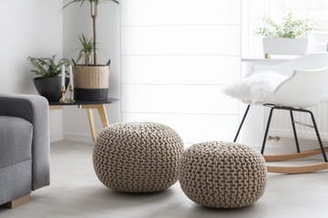 Sittpuff Conrad 40 cm - Beige - Möbler - Fåtölj & stolar - Pall & puff - Sittpuff