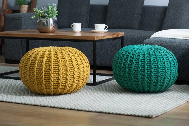Sittpuff Conrad Ii 50 cm - Grön - Möbler - Fåtölj & stolar - Pall & puff - Sittpuff