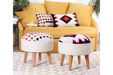 Sittpuff Coupeville 46 cm - Vit - Möbler - Fåtölj & stolar - Pall & puff - Sittpuff