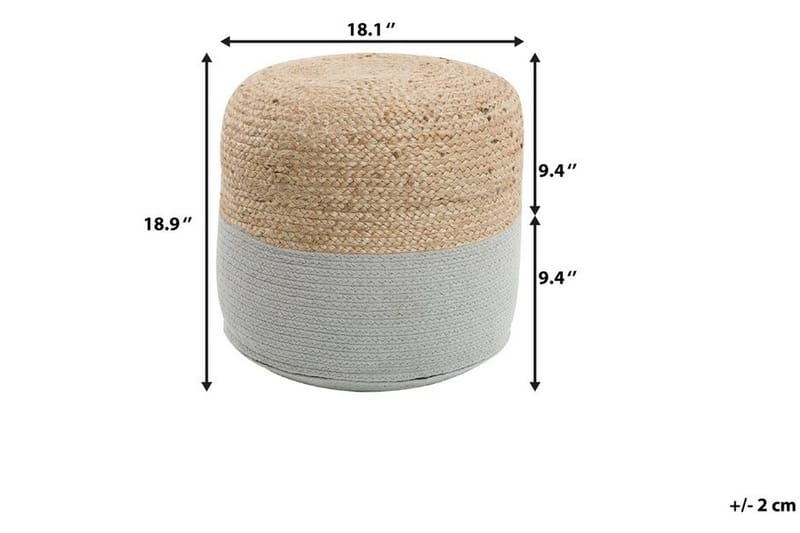 Sittpuff Dalama 46 cm - Beige - Möbler - Fåtölj & stolar - Pall & puff - Sittpuff