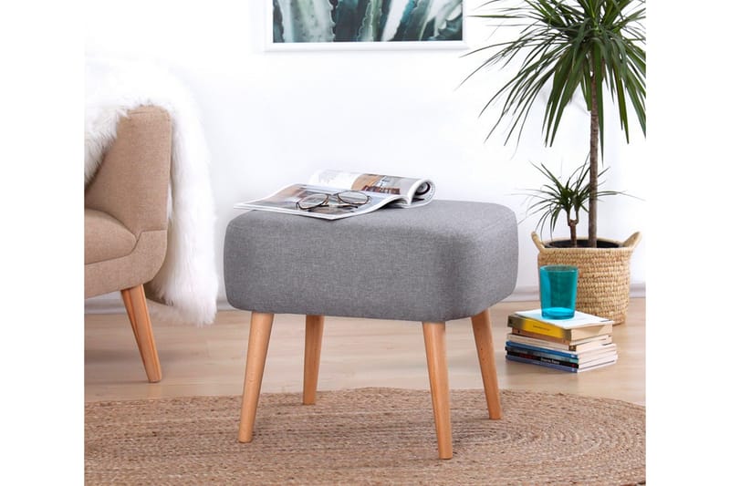 Sittpuff Eastchester 50 cm - Grå - Möbler - Fåtölj & stolar - Pall & puff - Sittpuff