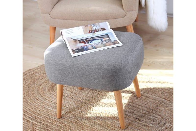 Sittpuff Eastchester 50 cm - Grå - Möbler - Fåtölj & stolar - Pall & puff - Sittpuff