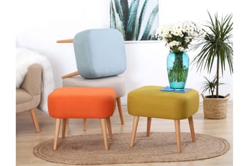 Sittpuff Eastchester 50 cm - Gul - Möbler - Fåtölj & stolar - Pall & puff - Sittpuff