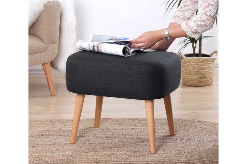 Sittpuff Eastchester 50 cm - Mörkgrå - Möbler - Fåtölj & stolar - Pall & puff - Sittpuff